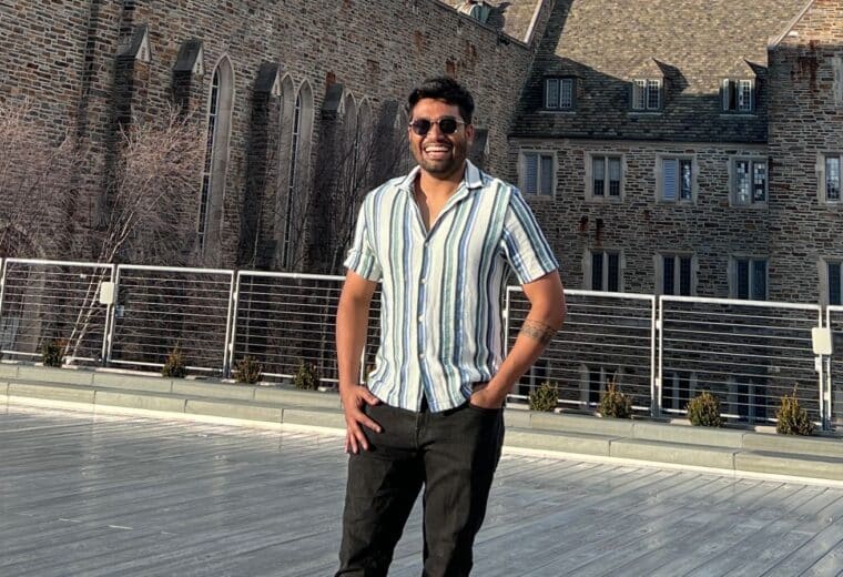 Rahul Rodrigues on the Duke Campus