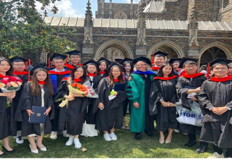 A few of the 2023 Master of Engineering in FinTech Graduates.