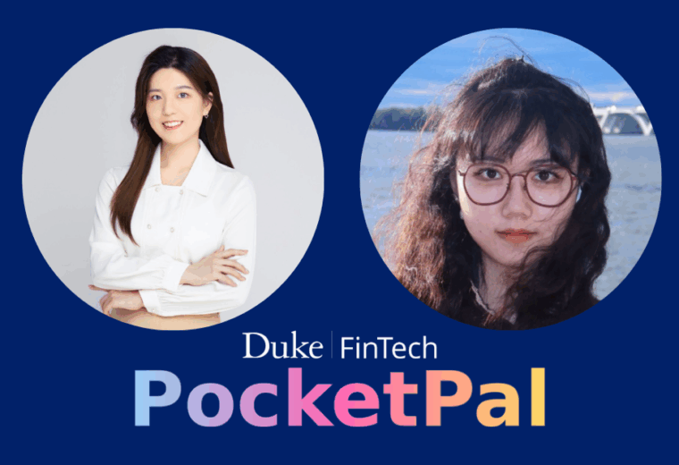 Angela and Agnes with the PocketPal logo.